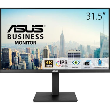 Asus Kurumsal VA32UQSB 31.5 IPS 3840X2160 4ms 60Hz 350CD Dp HDMI USB Hoparlör