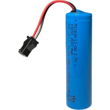 2600 Mah 3.7V 18650 Li-Ion Uzaktan Kumandalı Oyuncak Araba Pili Yüksek
