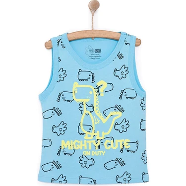 Hellobaby Basic Erkek Dinozor Desenli Atlet Tshirt Erkek