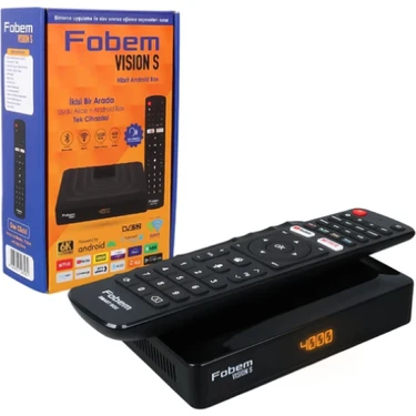 Fobem Vısıon S Hibrit 4gb Ram 32GB HDD 1.5ghz Ses Komutlu Uydu Alıcılı Androıd Tv Box
