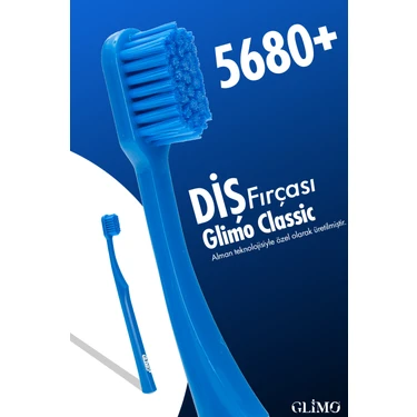 Glimo Classic 5680+ Diş Fırçası, Hassas Diş Eti Dostu, Ultra Yumuşak Kıl, Diş Eti Kanamasına Karşı,