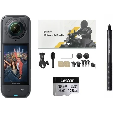 INSTA360 X5 360 Derece 8k Aksiyon Kamera Motosiklet Kit