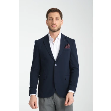 Frappoli Baselna Erkek Kahve Esneyen Likralı Kumaşlı Tam Astarlı Slim Fit Mono Yaka Dar Kesim 