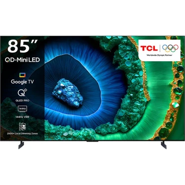TCL 85C855 85'' 215 Ekran Uydu Alıcılı 4K Ultra HD Smart QD-Mini LED