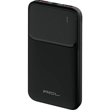Acl Pw-99 10000MAH Powerbank Siyah | LED Göstergeli, Çift USB & Type-C Çıkışlı, Akıllı Güvenlik