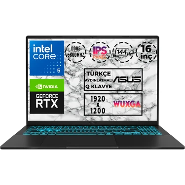 Asus Vivobook 16 Core 5 210H 16GB 1tb SSD 6 GB RTX4050 144Hz Fiyatı