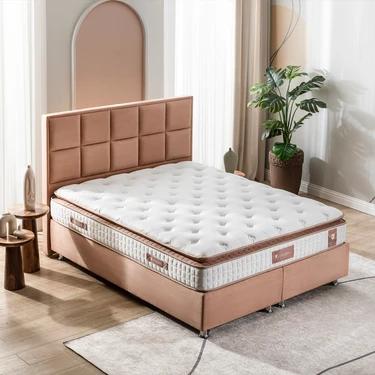 Us. Sleeping Ultra Ortopedik Touch Brown Orijinal Pedli Yaylı Yatak (27Cm)