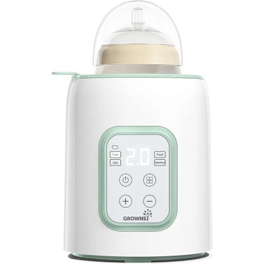Grownsy 8’i 1 Arada Biberon Isıtıcı ve Sterilizatör, Hızlı Isıtma, Besin Koruma, LCD