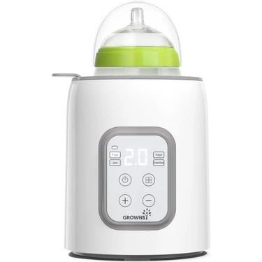 Grownsy 8’i 1 Arada Biberon Isıtıcı ve Sterilizatör, Hızlı Isıtma, Besin Koruma, LCD