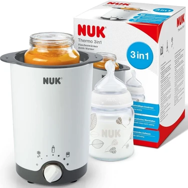 Nuk Thermo 3’ü 1 Arada Biberon Isıtıcı, Hassas Isıtma, Çözme ve Sıcak Tutma