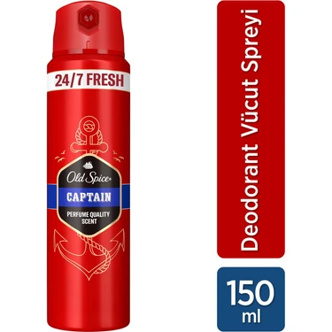 Old Spice Captain Erkek Sprey Vücut Deodorantı 150 ml Ferahlatıcı