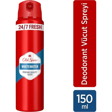 Old Spice Whitewater Erkek Deodorant Vücut Spreyi 150 ml Alüminyum İçermeyen Uzun Süre Kalıcı