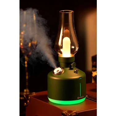 Alfa Gift Şarjlı Nostaljik Gaz Lambası Hava Nemlendirici ve Buhar Makinesi- Masa ve Gece Lambası