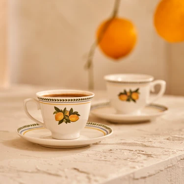 Bella Maison Lemoncello Porselen 2'Li Kahve Fincanı Seti 90