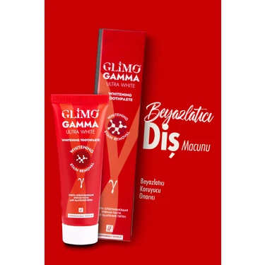 Glimo Gamma Ultra White Beyazlatıcı Diş Macunu 20 Ml, Doğal Beyazlatıcı Etki, Sigara Lekelerine