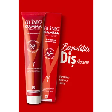 Glimo Gamma Ultra White Beyazlatıcı Diş Macunu 75 Ml, Ultra Beyazlatıcı Etki, Sigara Lekelerine