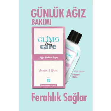 Glimo Daily Care Ağız Bakım Suyu - Anason ve Nane Aromalı - Alkolsüz – 250