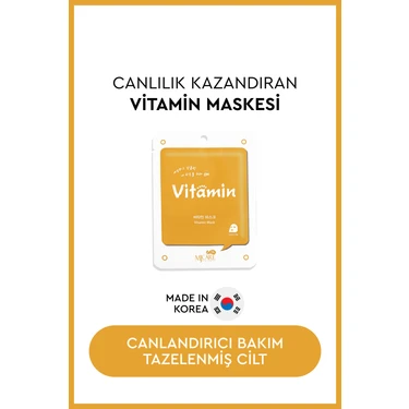 MJCARE On Vitamin Mask - Aydınlatıcı ve Canlandırıcı Vitamin Bombası Yüz