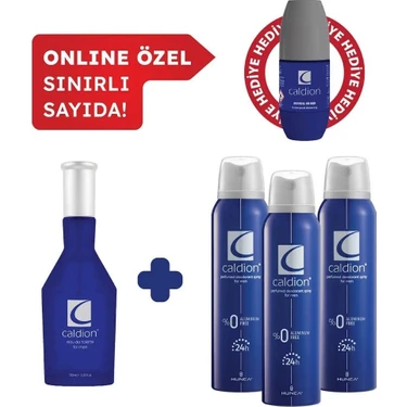 Caldion Classic Erkek Edt Parfüm 100 ml Deodorant 3 x 150 ml Avantajlı Set Roll On
