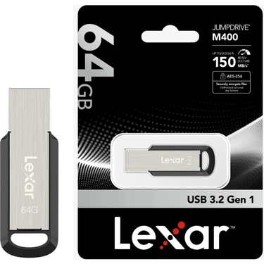Lexar M400 Metal 64GB USB Flash Bellek 150MB/S Hızında Depolama