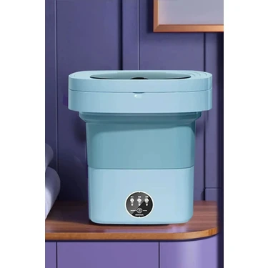Mini Katlanabilir Çamaşır Makinesi Kamp, Karavan, Seyahat, 220V
