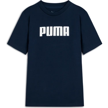Puma Essentıals Logo Genç Tişört Erkek için Rahat Kesim ve Nefes Alabilir Kumaş