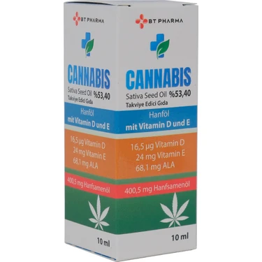 Btpharma Cannabıs Oıl 400MG- Vıtamın D&e 10 ml Fiyatı