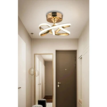 Vino Riserva Model Gold Kaplama Metal Salon Mutfak Oturma Yatak Odası Modern LED Plafonyer