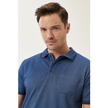 AC&Co / Altınyıldız Classics Erkek Çekmeyen Pamuklu Kumaş Regular Fit Rahat Kesim Laci-indigo