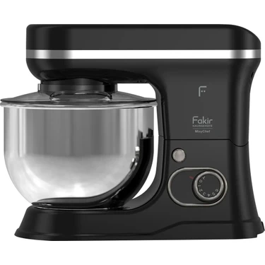 Fakir MixyChef 950W Stand Mikser ve Hamur Yoğurma Makinesi – 1,5 L Çelik Kase, 6 Hız Ayarı, Siyah,