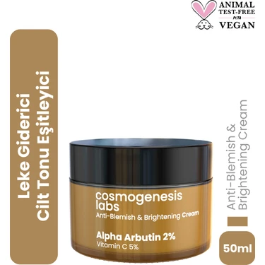 Cosmogenesis Labs Krem 50ML Leke Karşıtı Cilt Tonu Eşitleyici Tüm Cilt Tipleri İçin C