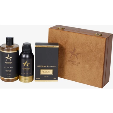 ALTINYILDIZ CLASSICS Erkek Dynamıc EDP Parfüm-Deodorant-Duş Jeli Ahşap Kutulu Set (100 ML 150 ML