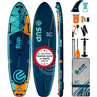 Sup Limanı Suplimanı 350X89X15 Supboard Paddle Board Şişme Sörf Tahtası Tam Set Sup