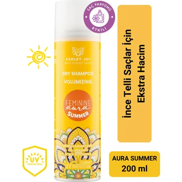 Ashley Joy Feminine Aura Summer UV Koruma Ekstra Hacim Kuru Şampuan 200 ml Portakal Çiçeği Saç