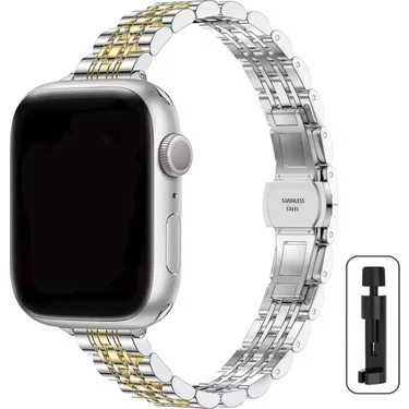 Alstrap Apple Watch 11-10(46mm)9 8 7(45mm)6 5 4 SE(44mm) Ince Slim Tasarım Kordon