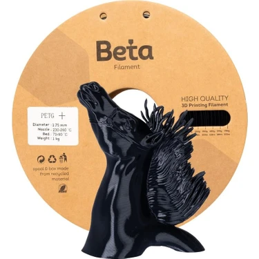 Beta PETG+ Filament Siyah 1 kg 1.75
