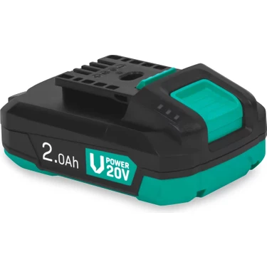 Vonroc Vpower 20V Akü - 20V Li-Lon -2.0 Ah  -Çift ​​yönlü Usb-C