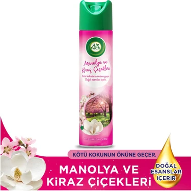 Air Wick Oda Kokusu Manolya ve Kiraz Çiçekleri Anti Alerjik Doğal Esanslı Manuel Sprey 300