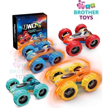 Brother Toys 1 Adet Akrobat Takla Atan Çılgın Oyuncak Araba Sürtmeli 12