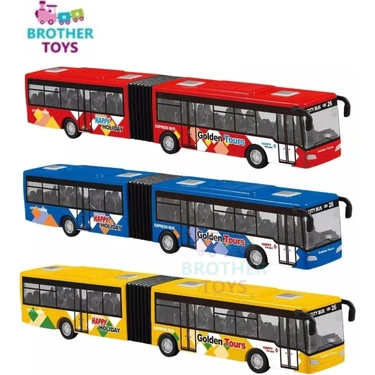 Brother Toys Oyuncak Körüklü Metal Otobüs 1 Adet Metrobüs Çek Bırak 1:48 22 cm Büyük