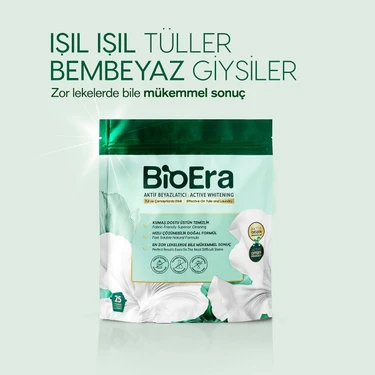 BioEra Aktif Oksijenli Güçlü Etkili Beyazlatıcı Toz Çamaşır Sodası Leke ve Grileşme Karşıtı
