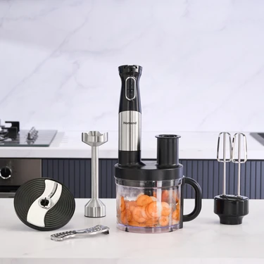 Homend Functionall 2848H Mutfak Robotu 1500W Güç ve 1 lt Kapasite ile Paslanmaz Çelik