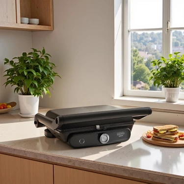 Karaca Gastro Grill Glass Premium Tost Makinesi Black Chrome 2400