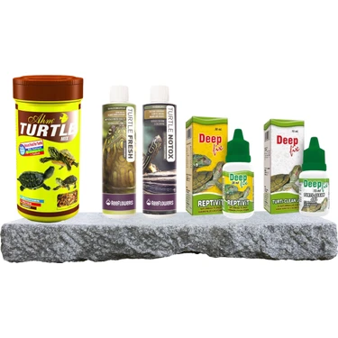 PureCanpati Kaplumbağa Tam Bakım Ve Mix Yem Seti(Vitamin,Kabuk Koruyucu,Su