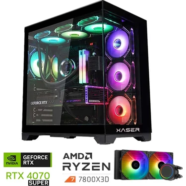 Xaser Lexus X250 Ryzen 7 7800X3D 32GB Ddr5 Ram 1tb M.2 Nvme SSD 8gb RTX4070 Super Sıvı Soğutmalı