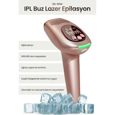 Sinbo SELB-BUZ60494 Ipl Buz Lazer Epilasyon Atım Auto/manuel Dijital