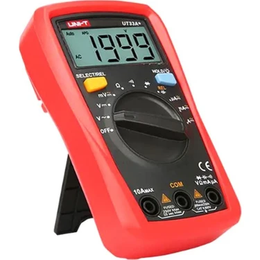 Uni-T UT33A+ Multimetre Kırmızı ve Gri Renkli Ergonomik Tasarım Yüksek Hassasiyetli Ölçüm