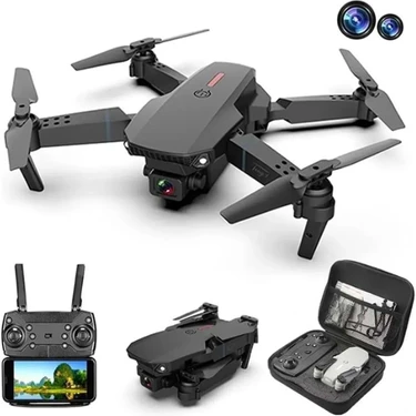 E88 Drone Kameralı Drone App Kontrol Wifi Li Katlanabilir Quatcopter X3