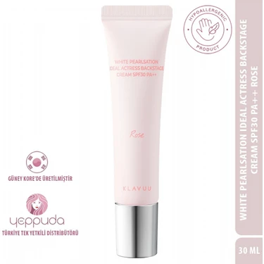 Klavuu White Pearlsation Ideal Actress Backstage Cream SPF30 Pa++ Rose - Kore Incisi Içeren Tone-Up