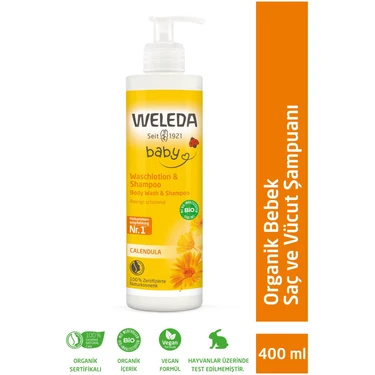 Weleda Calendula Özlü Organik Saç ve Vücut Şampuanı